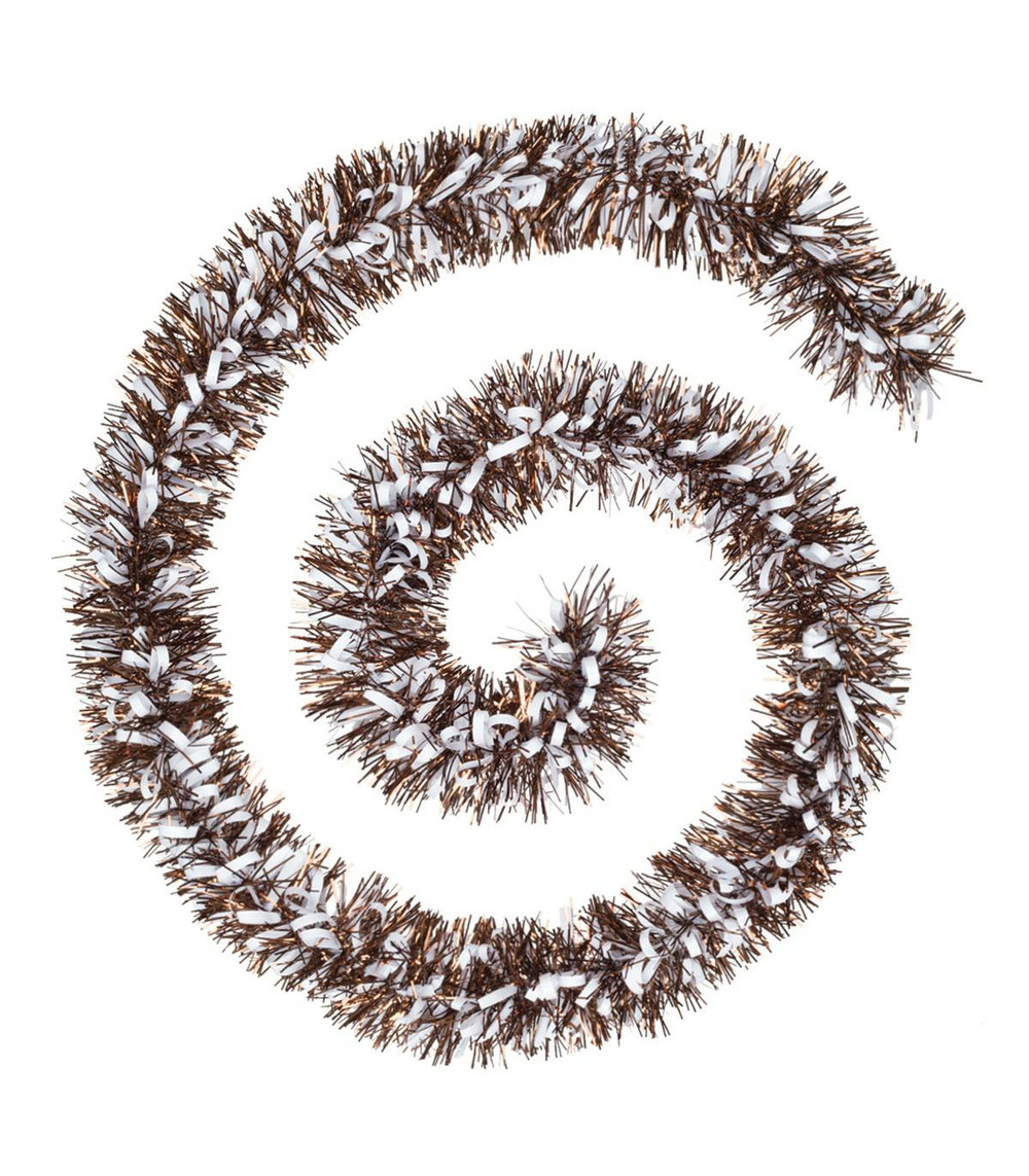 Guirlande de noël large 10 cm avec bouclettes longueur 2 mètres