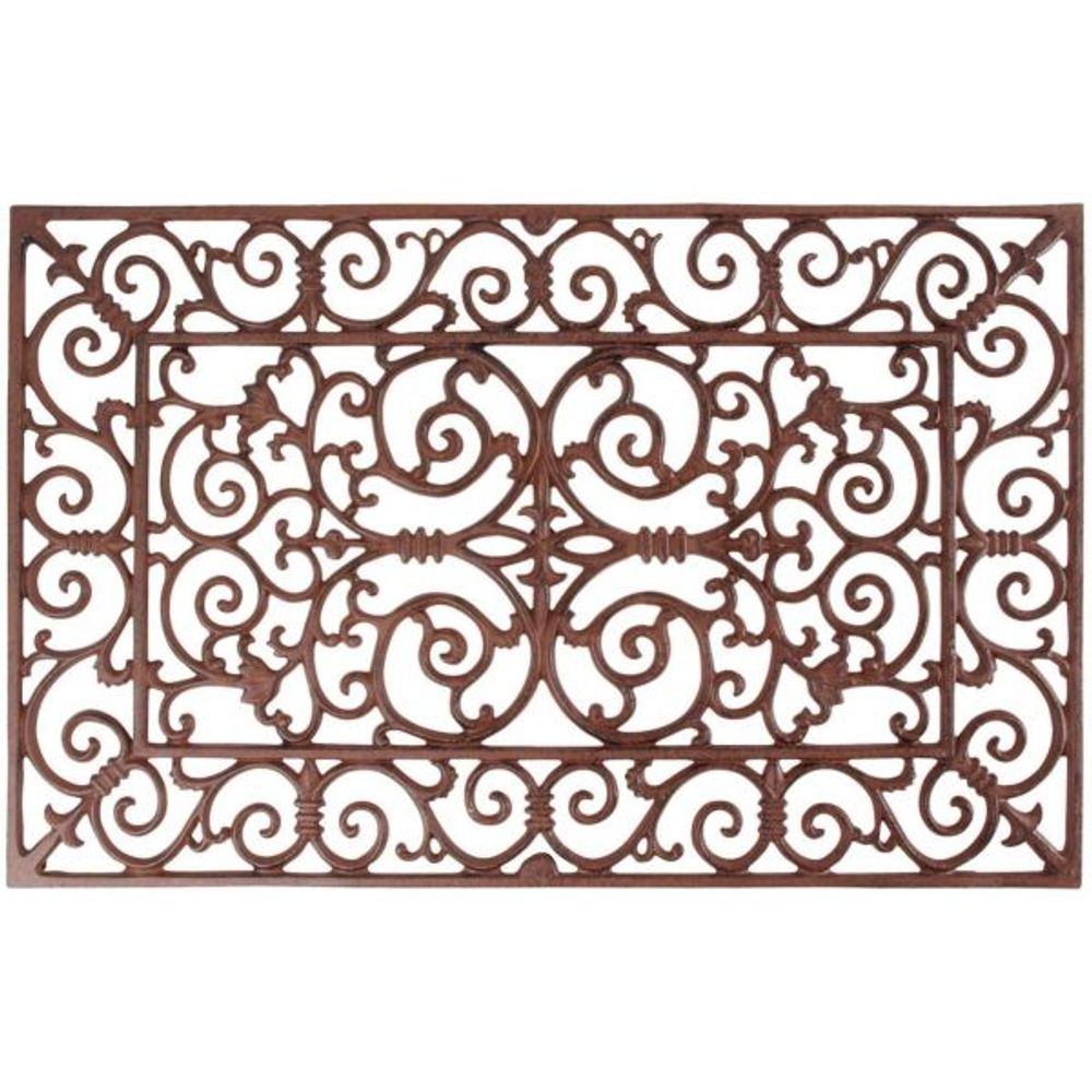Gratte-pieds paillasson grille en fonte rectangle