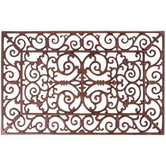 Gratte-pieds paillasson grille en fonte rectangle