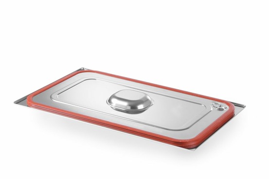 Couvercle pour bacs gn avec bord en silicone profi line gn 1/1 530x325 mm - hendi