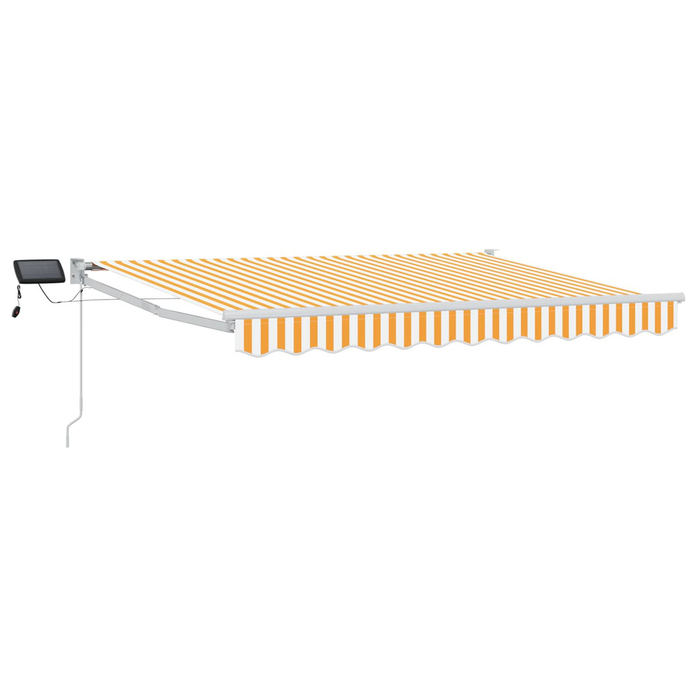 Store rétractable manuel avec leds orange et blanc 3,5 x 2,5 m