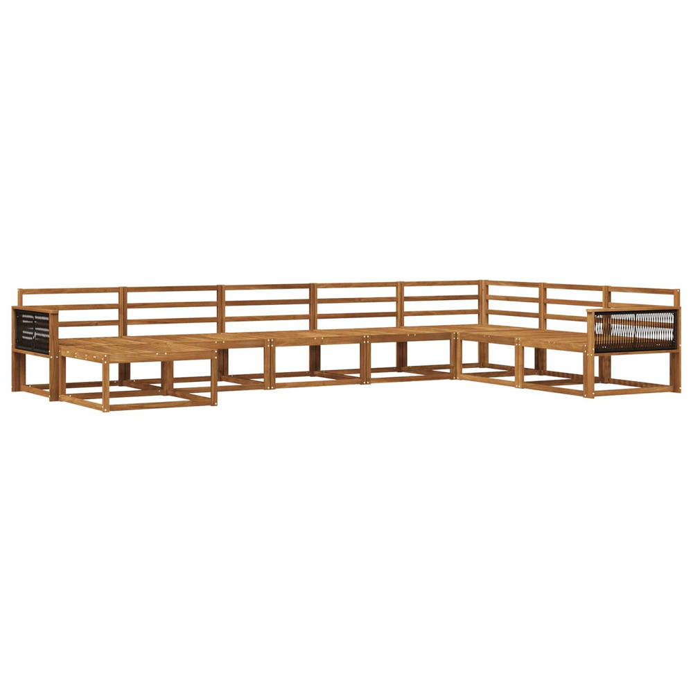 Ensemble de canapés d'extérieur 8 pcs naturel