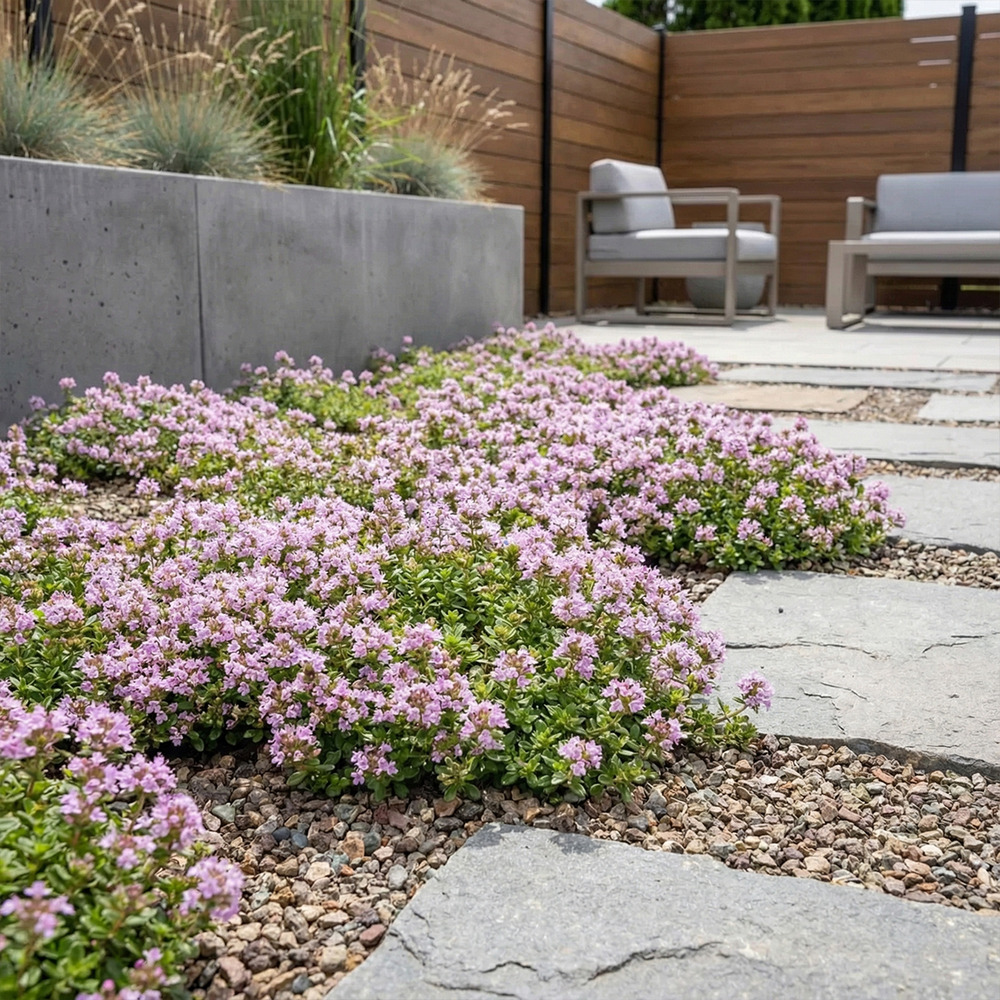 Lot de 6 - thymus serpyllum - petit thym - h. 10-20 cm - p. Ø 9 cm