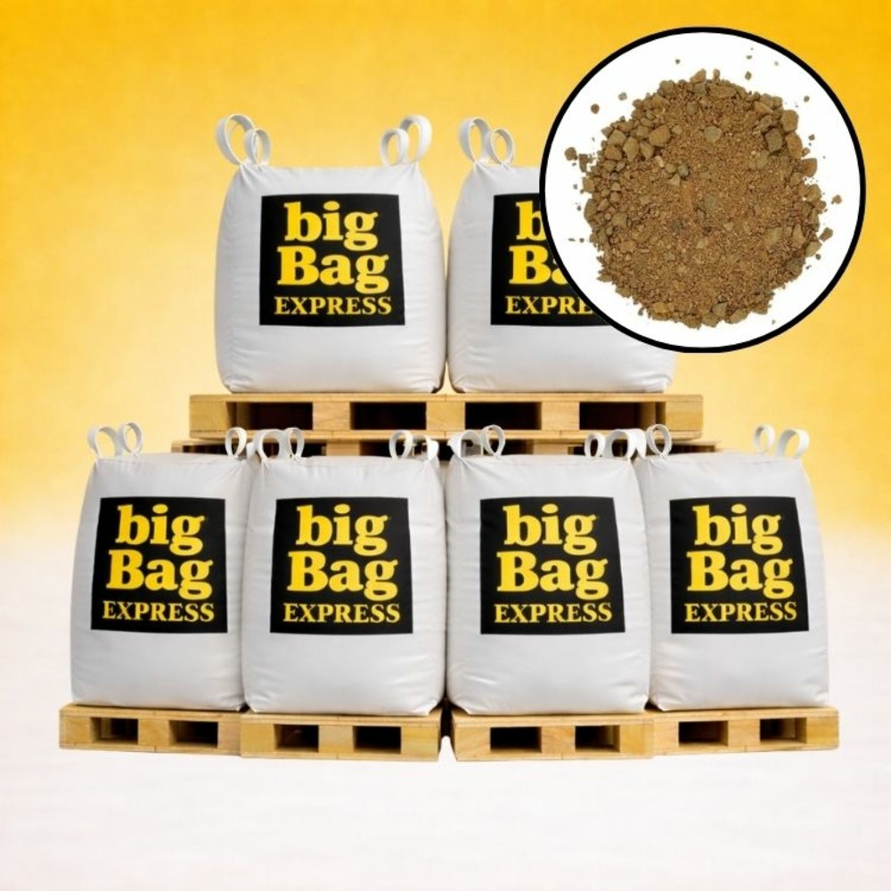 Pack 6 x big bag de +/- 1,5t sable à tranchée beige ø 0/6 mm - livraison premium
