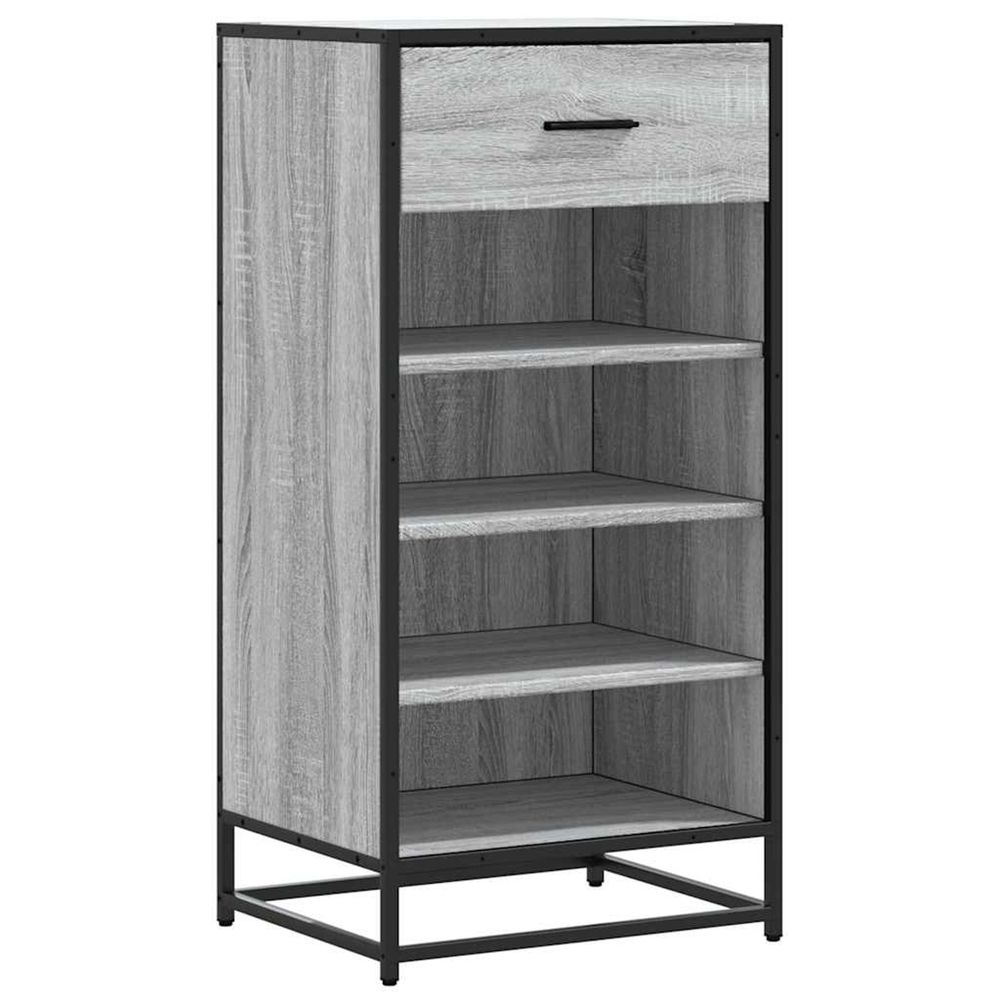Étagère à chaussures sonoma gris 48x38x97,5 cm bois ingénierie