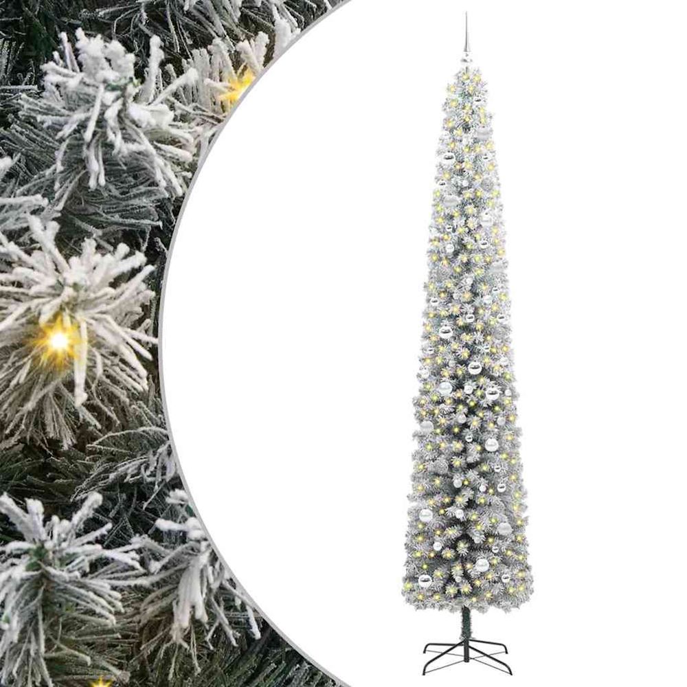 Sapin de noël artificiel vert 270 cm pvc et acier et plastique