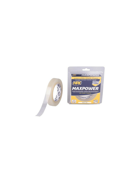 Max power transparent mounting tape - 19mm x 5m