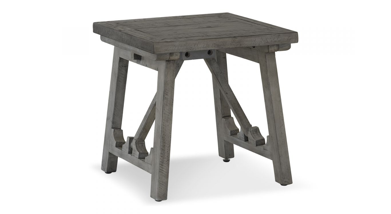Table de chevet bois gris 56x56x56cm