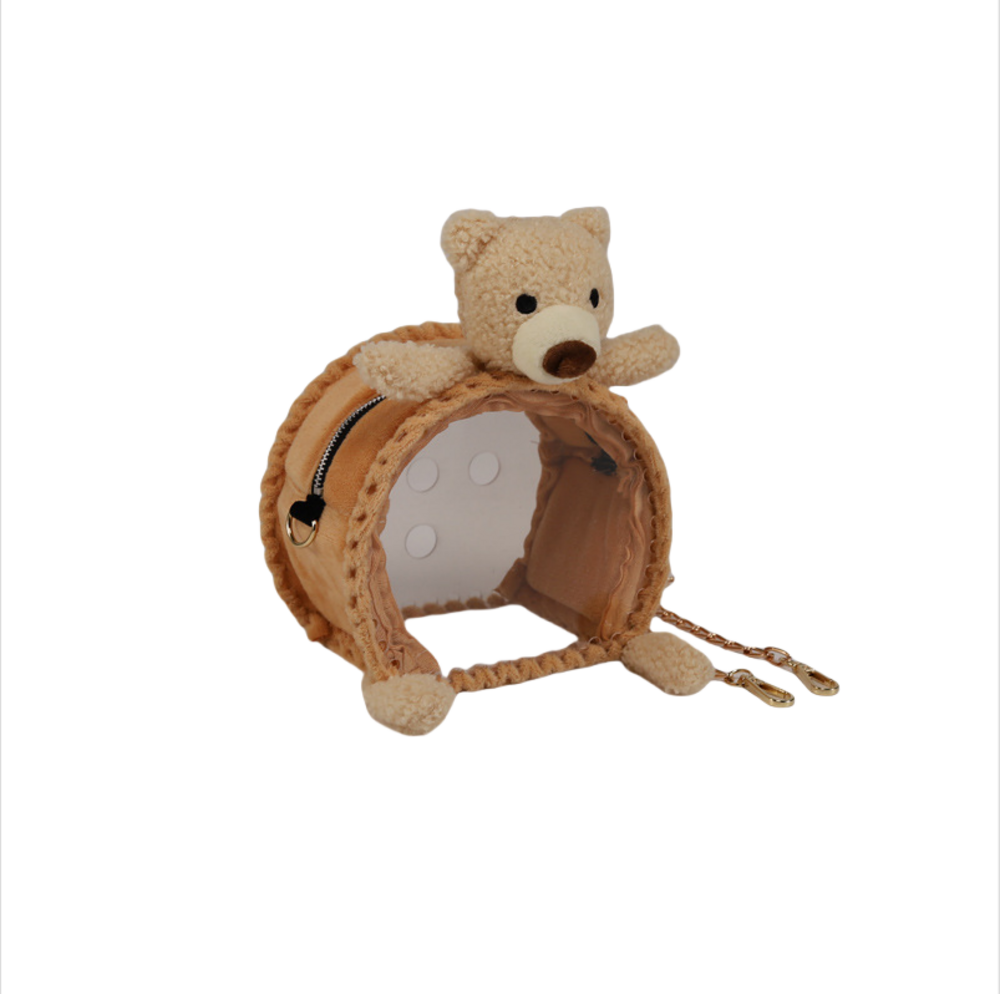 Sac de voyage semi-circulaire pour écureuil, chinchilla, hamster, lapin nain, cochon d'inde et ours - mcboson