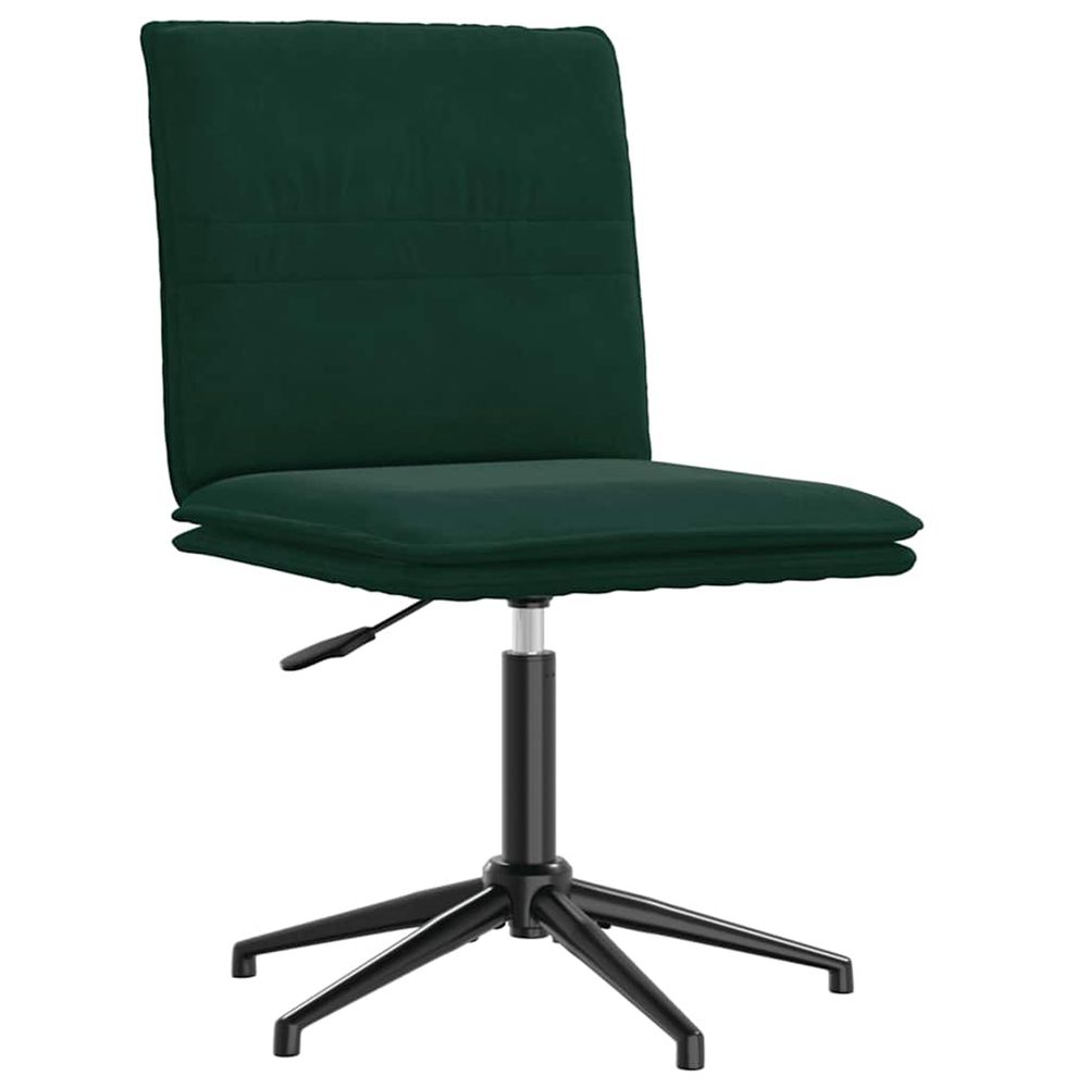 Chaise de salle à manger vert foncé velours