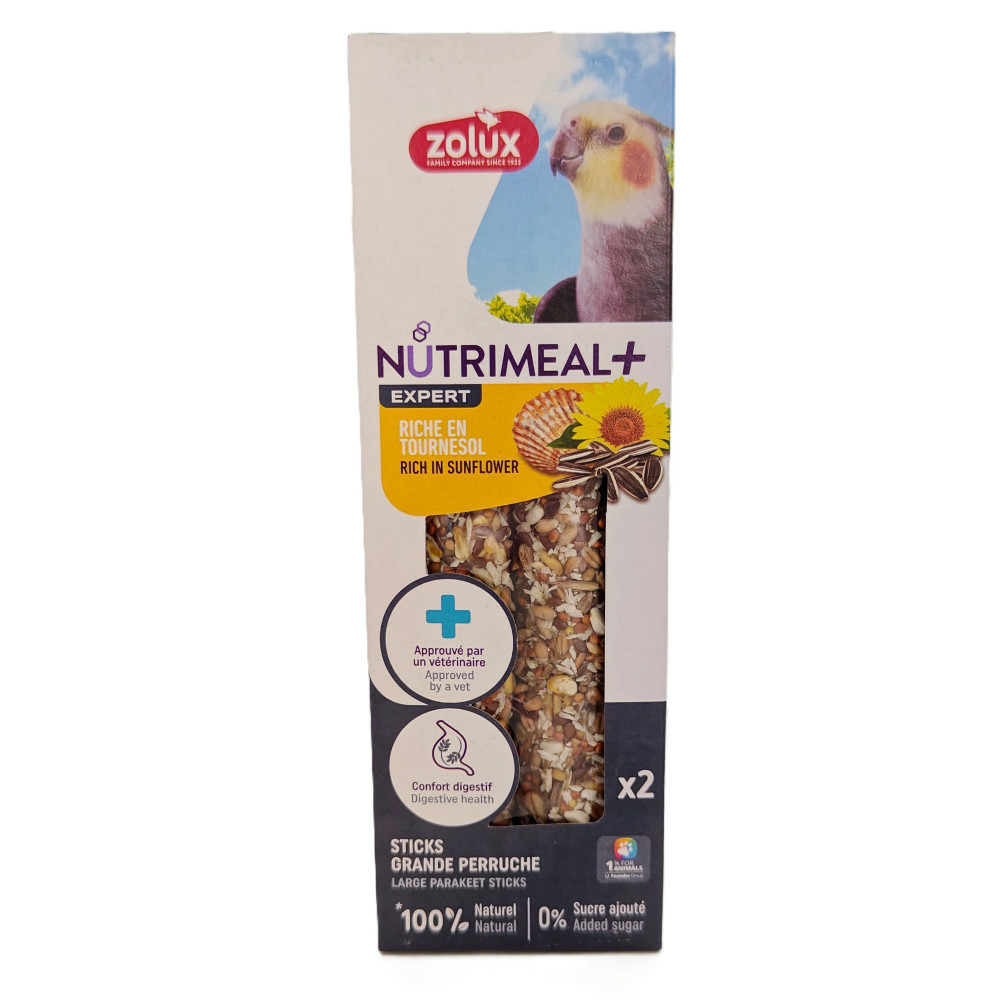Friandises 2 sticks premium tournesol pour grande perruche , pour oiseaux
