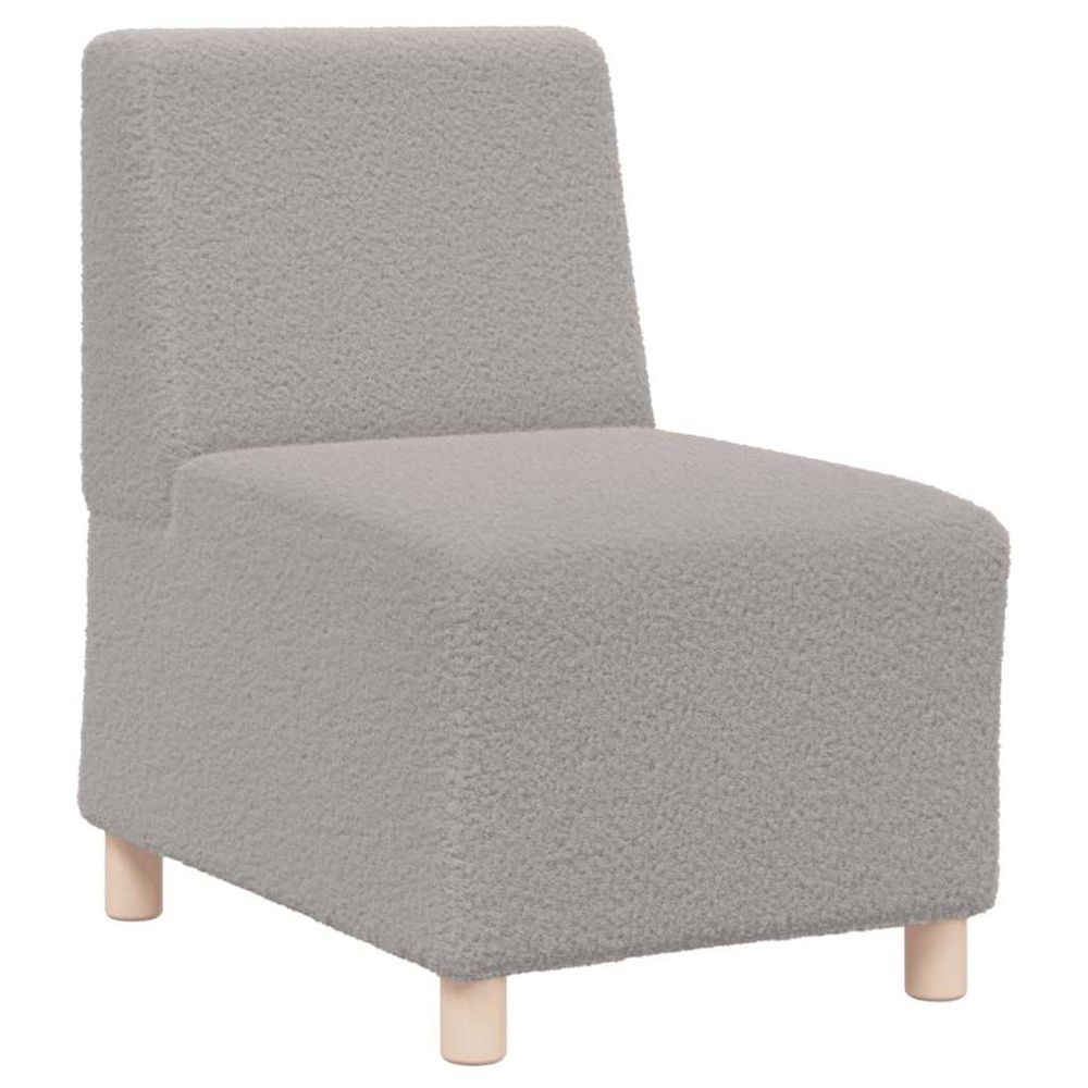 Unité de sofa modulaire sans accoudoirs gris clair
