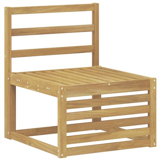 Sofa de milieu extérieur bois d'acacia massif blanc