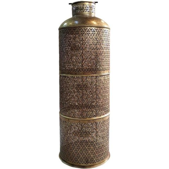 Bougeoir en métal ethnique