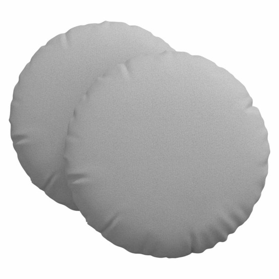 Coussins de siège 2 pcs gris nuage ø80 x 29 cm tissu