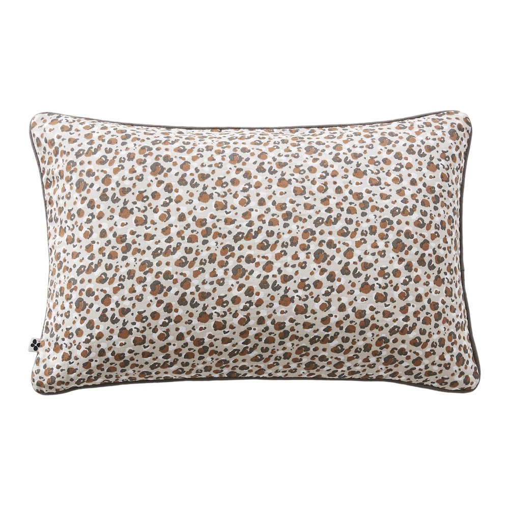 Coussin dehoussable en gaze de coton leopard leonie