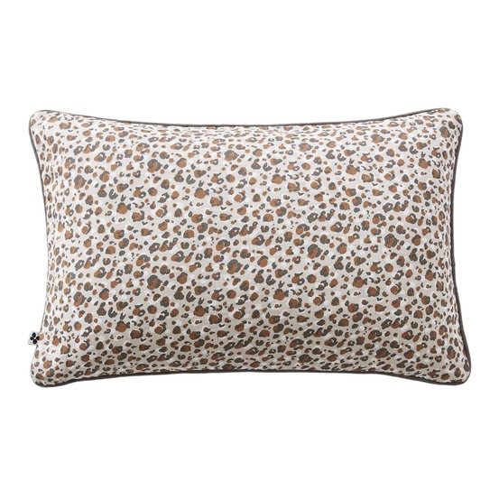 Coussin dehoussable en gaze de coton leopard leonie