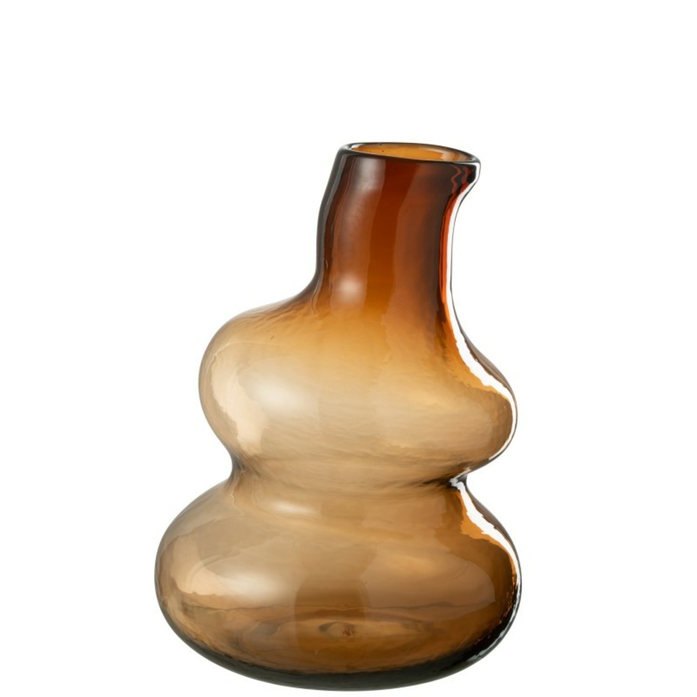 Vase en verre marron 22.5x22.5x33 cm