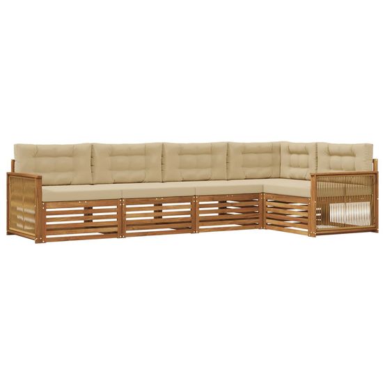Ensemble de canapés d'extérieur 5 pc naturel et beige