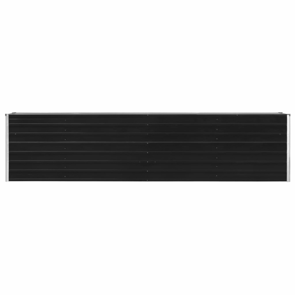 Jardinière 320 x 40 x 77 cm acier galvanisé anthracite