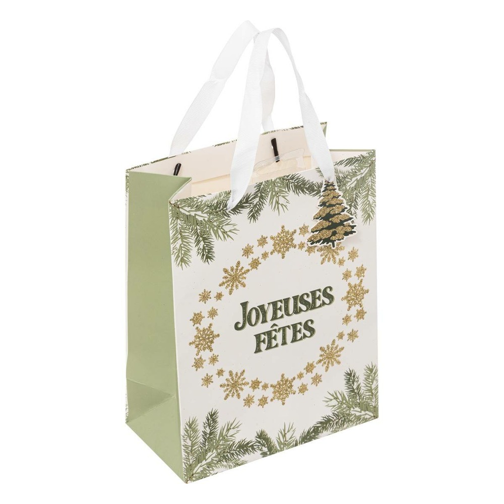 Sac cadeau givre d'hiver pm