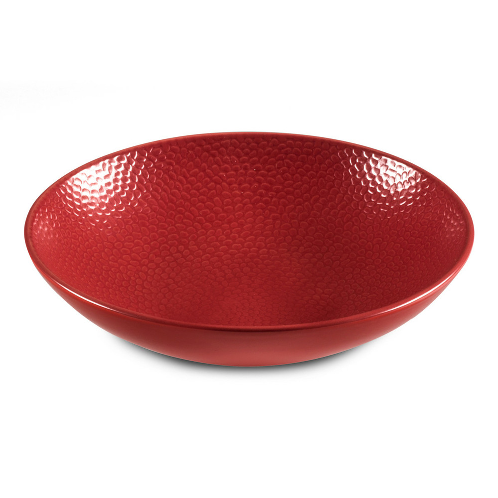 Stone rouge - assiette creuse 25 cm (lot de 6)