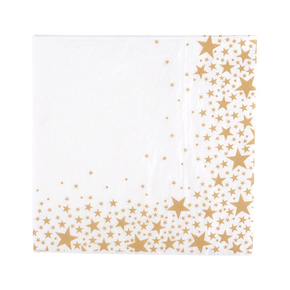 Lot de 20 serviettes en papier etoile