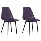 Chaises de salle à manger 2 pcs violet pp