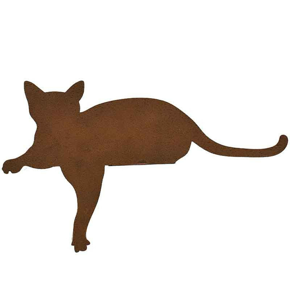 Silhouette jardin chat 45x10x30cm