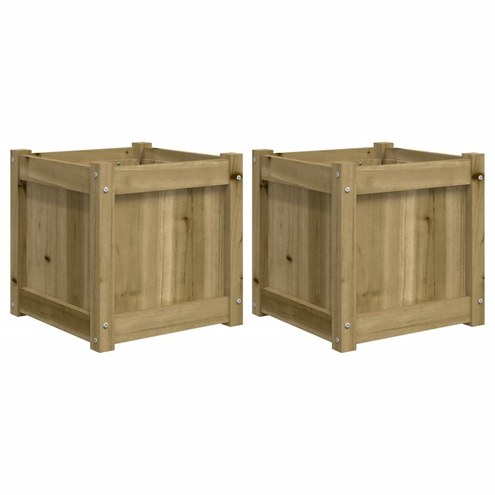 Jardinière d'extérieurs 2 pcs bois de pin imprégné