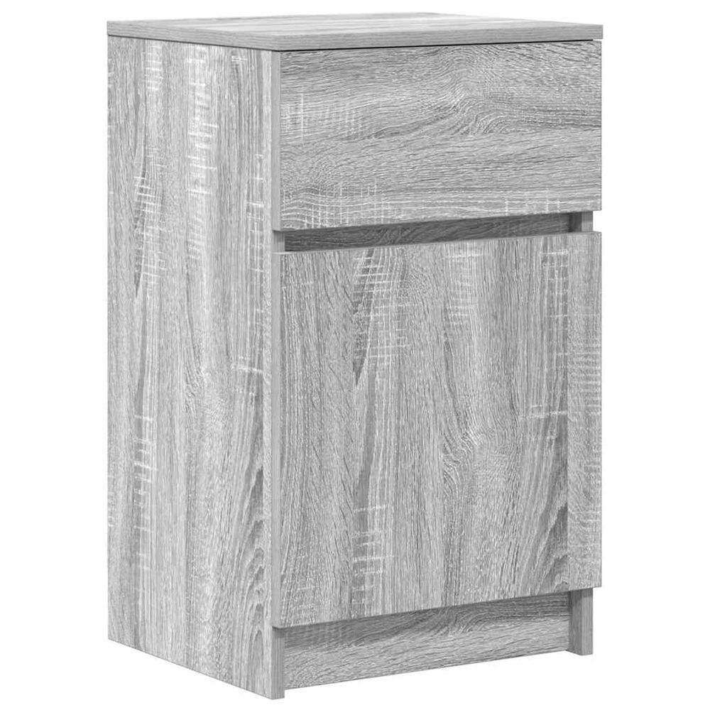 Table de chevet sonoma gris 39x35x65 cm bois d’ingénierie