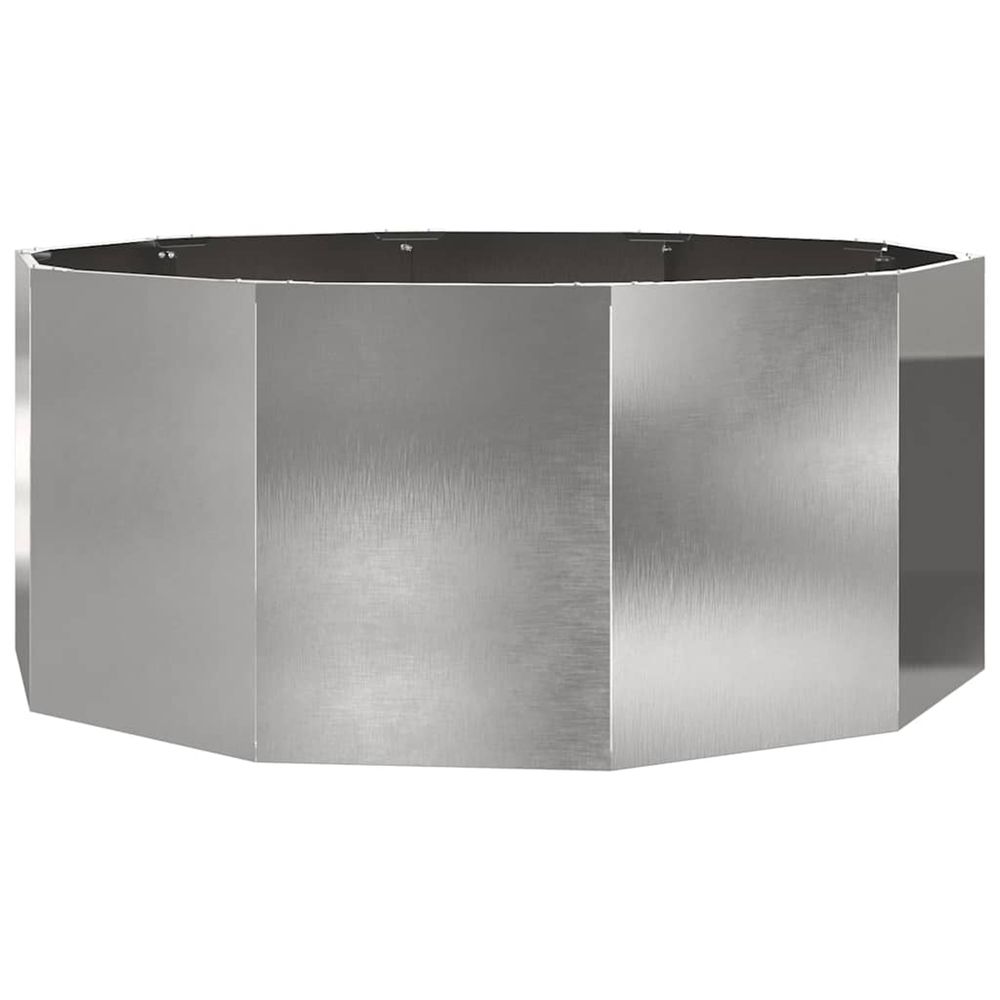 Jardinière d'extérieur argent 120 x 120 x 50 cm acier inoxydable