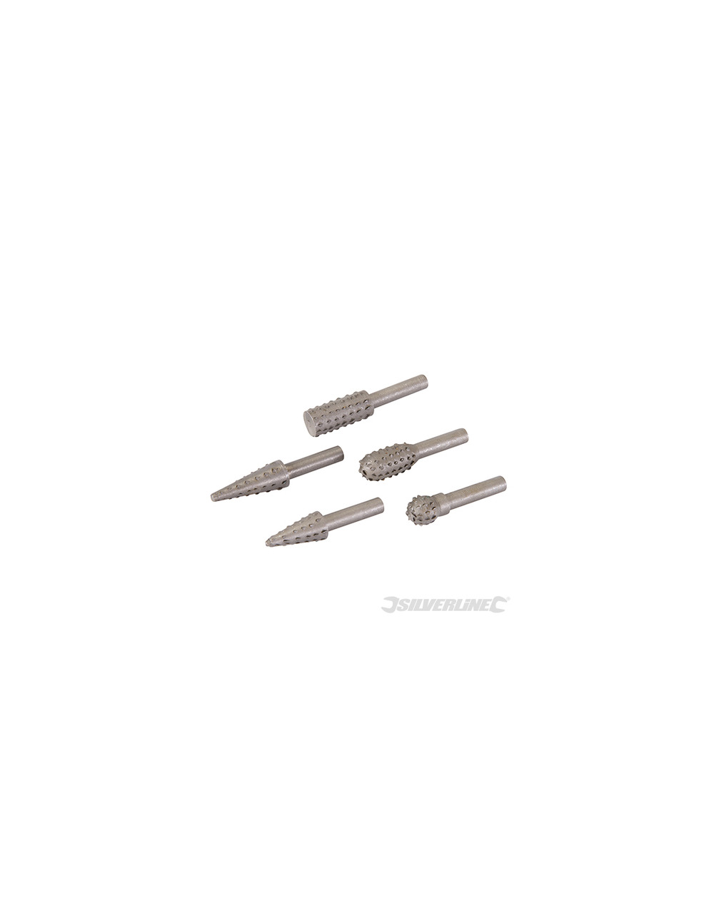 Silverline - râpes pour perceuses, 5 pcs - emmanchement 6,35 mm