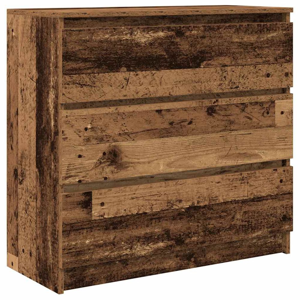 Buffet vieux bois 80x35x76 cm bois d'ingénierie