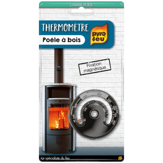 Pyro feu 2012-12 thermomètre avec aimant pour contrôle de la performance des poê