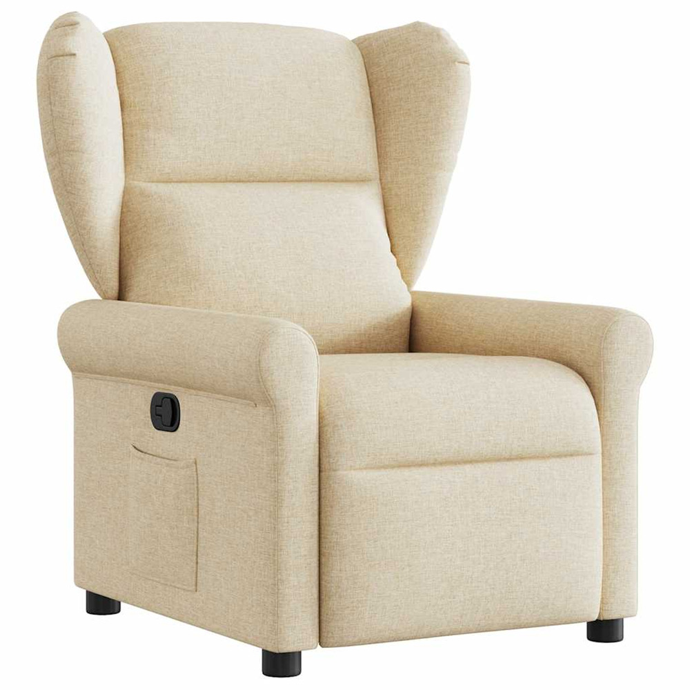 Fauteuil inclinable crème tissu