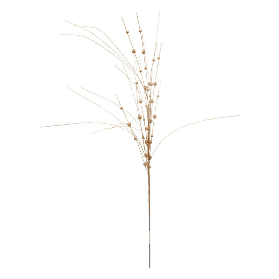 Branche décorative spéciale fêtes or pailleté h 95 cm