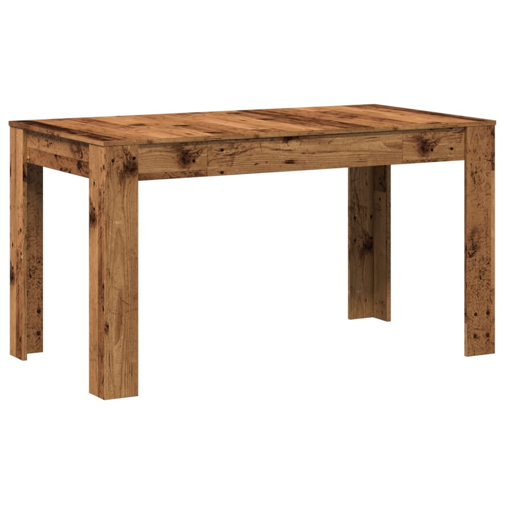 Table à manger vieux bois 140x74,5x76 cm bois d'ingénierie