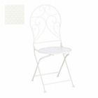 Mica decorations chaise de salle à manger yentl - 40x40x45 cm - le fer - blanc