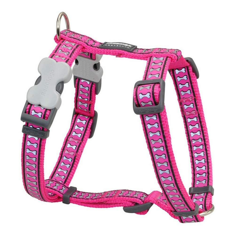 Harnais pour chien red dingo rose os réfléchissant 30-48 cm fuchsia