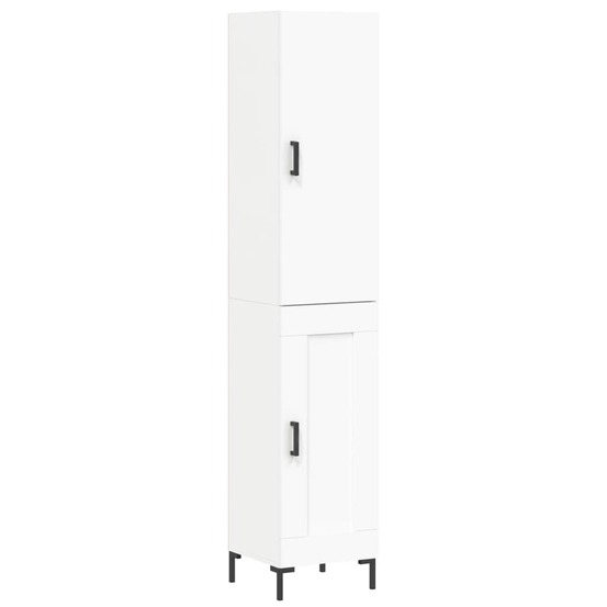 Buffet bahut commode armoire meuble de rangement organisateur cuisine salle de séjour salon haut 34,5 x 34 x 180 cm bois d'in