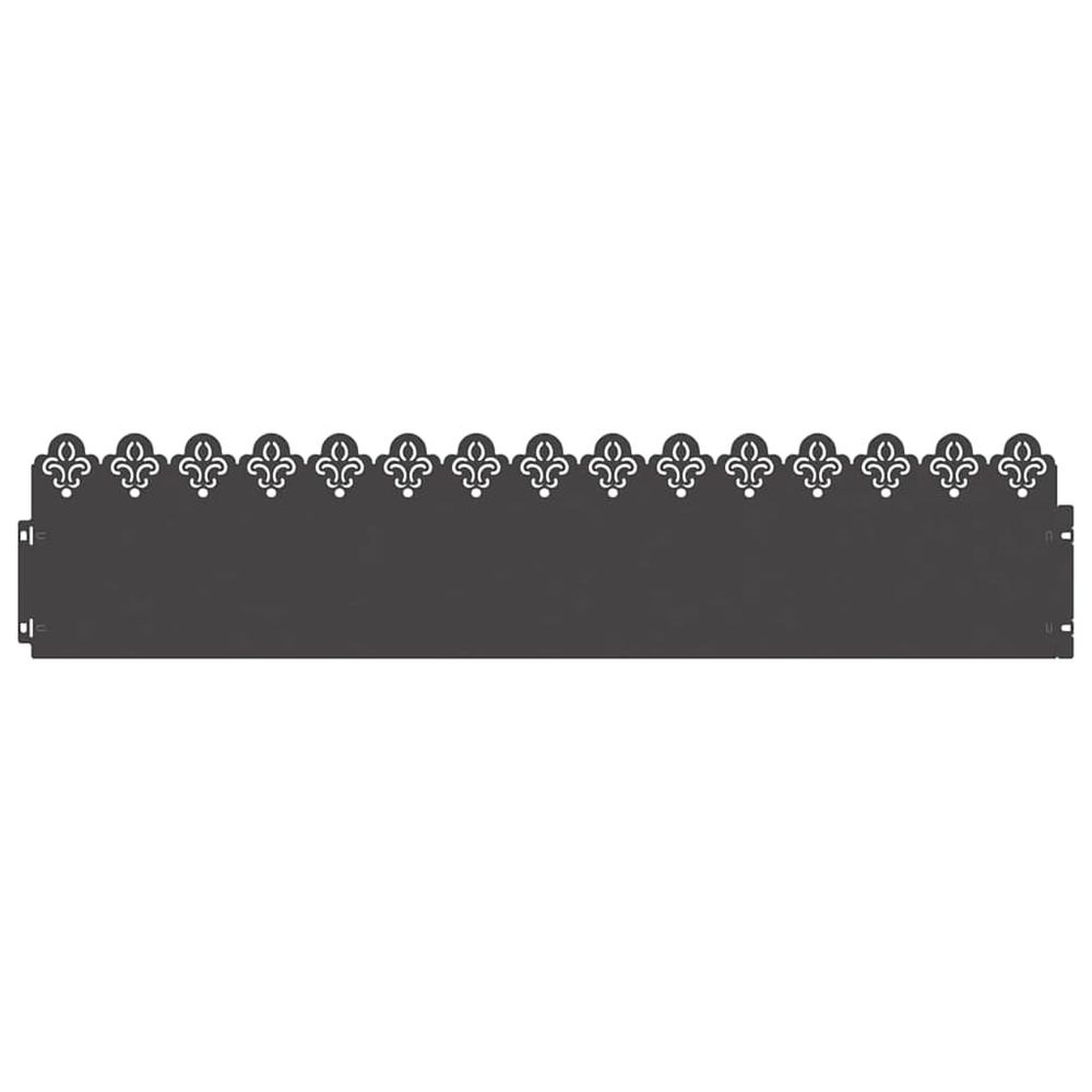 Bordures de pelouse 20 pc 103 x 0,05 x 22 cm acier noir