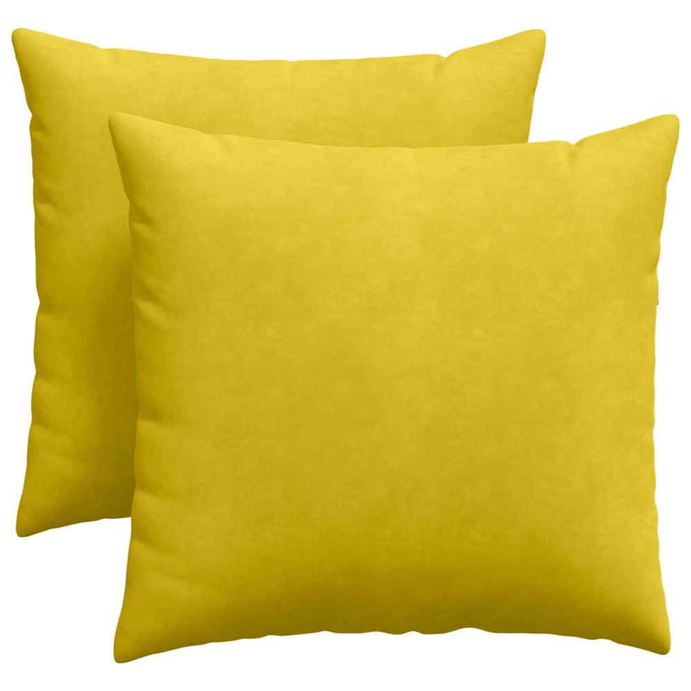Coussins de canapé 2 pcs jaune 45 x 45 cm