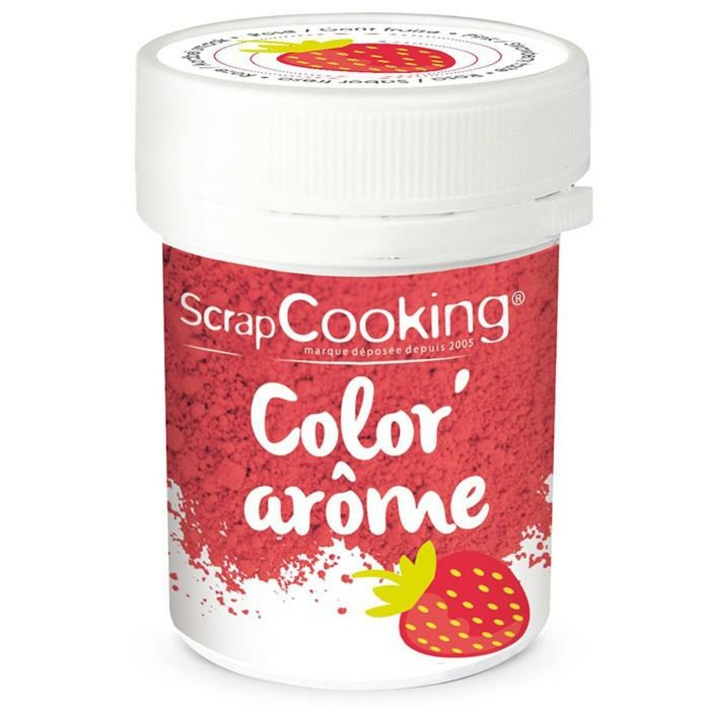 Colorant alimentaire rose - arôme fraise 10 g