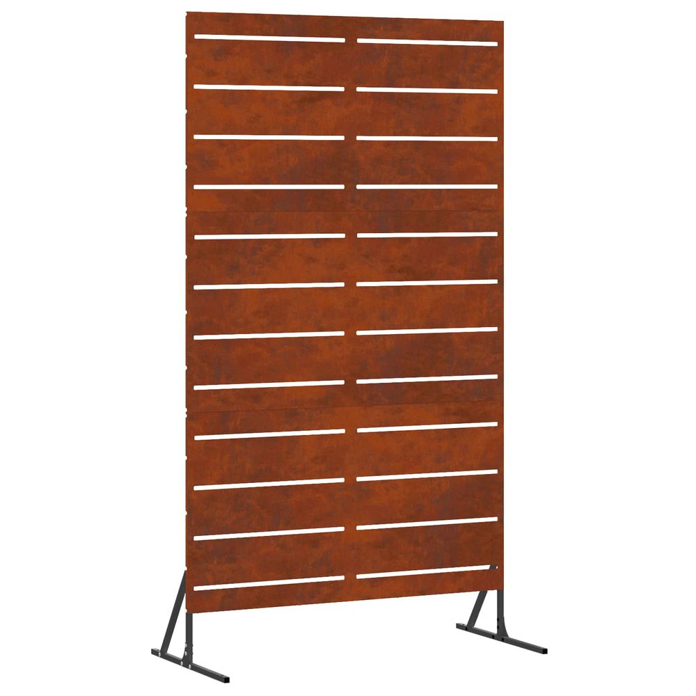 Écran de confidentialité 100 x 50 x 180 cm acier patiné rouillé