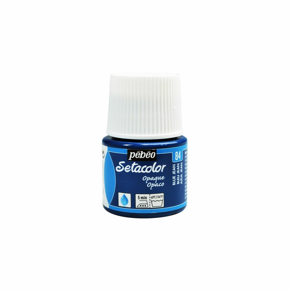 Peinture textile setacolor opaque - bleu jean - 45 ml