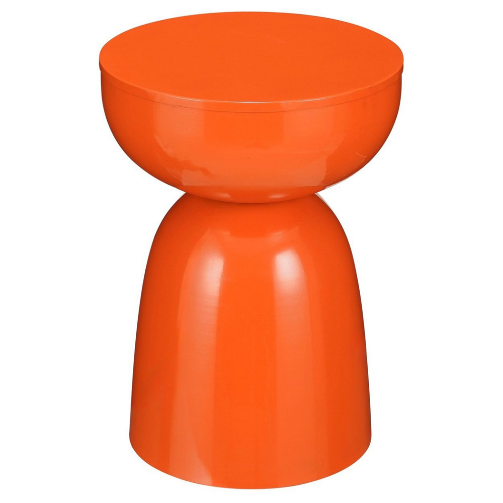 Mica decorations elliot table d’appoint ronde h45 ø32 cm – table basse compacte en métal thermolaqué – orange