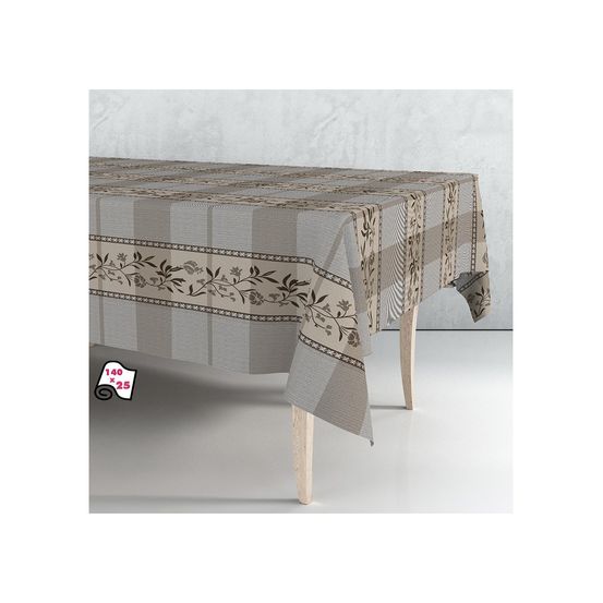 Rouleau de caoutchouc nappe beige-marron 140cm x 25m exma. - exma