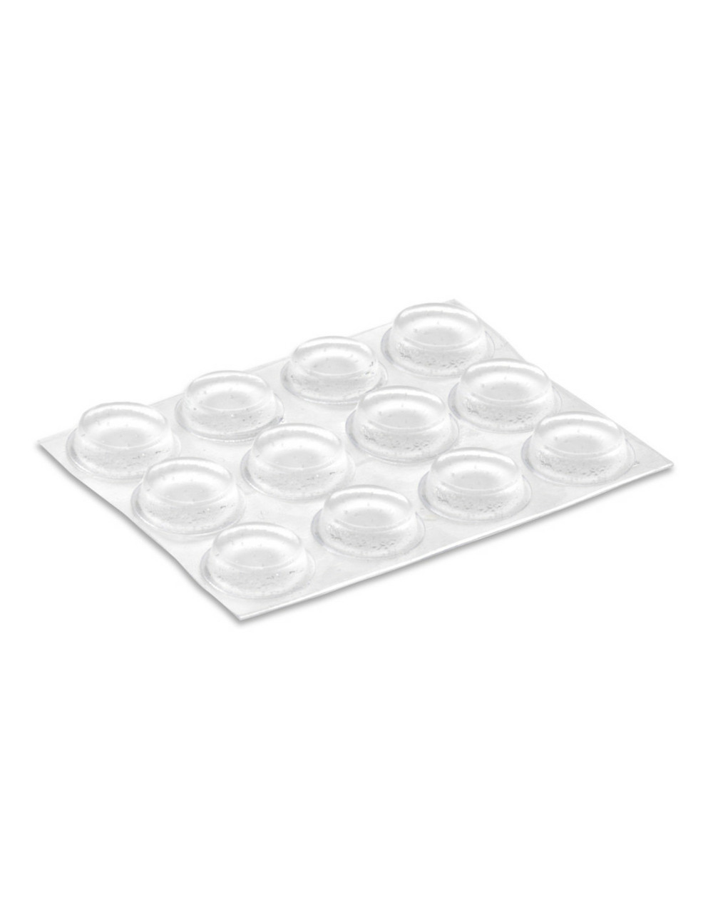 Tampons de protection adhésifs pour étagère ø12,7 x3,5 mm (blister 14 uni). Inofix