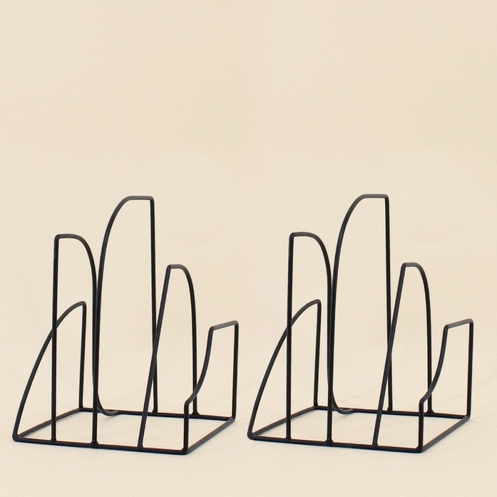 Lot de 2 porte documents en métal noir